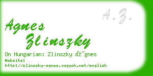 agnes zlinszky business card
